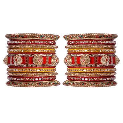 Rajasthani Lac Bangles Wedding Wear Kundan Designer Set