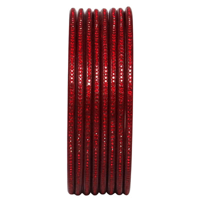 Traditional Rajasthani Lac Bangles with Fine Rhinestones Design