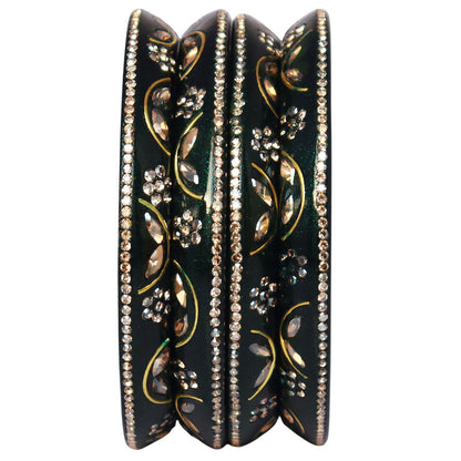 Festival Wear Lac Bangadi Bangles Set in Latest Kundan Design