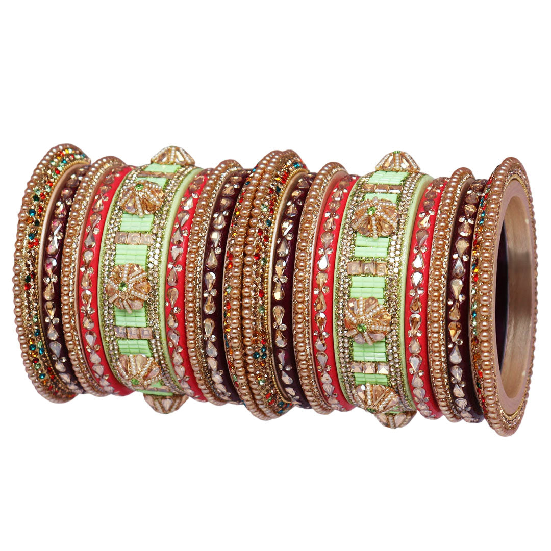 Rajasthani Lac Bangles Wedding Wear Kundan Designer Set