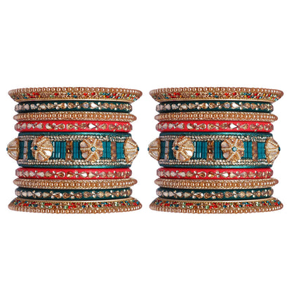 Rajasthani Lac Bangles Wedding Wear Kundan Designer Set