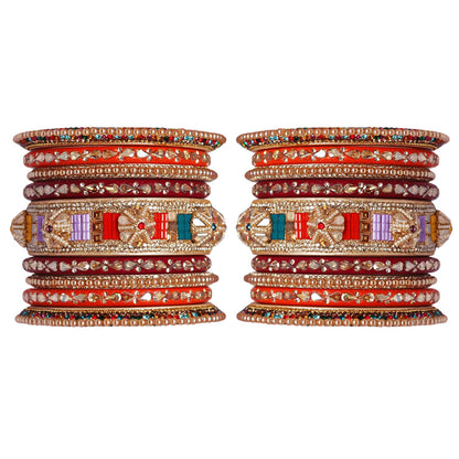 Rajasthani Lac Bangles Wedding Wear Kundan Designer Set