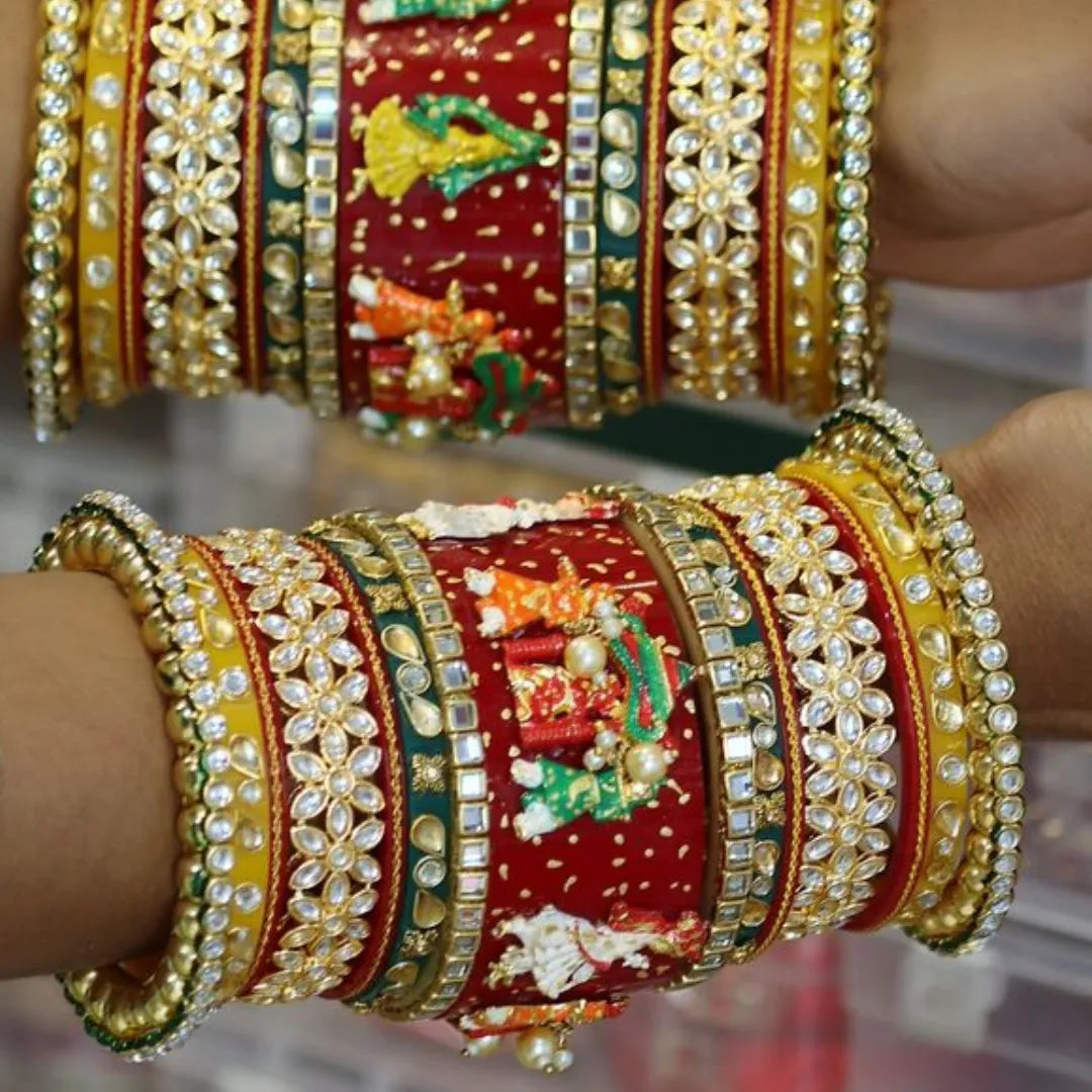 Rajwadi Wedding Bangles with Beautiful Doli Design