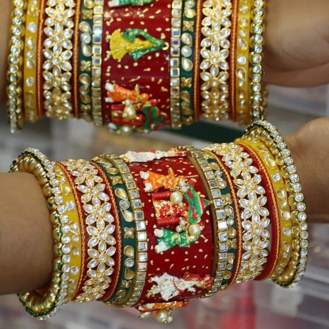 Rajwadi Wedding Bangles with Beautiful Doli Design Taj Bridal Store