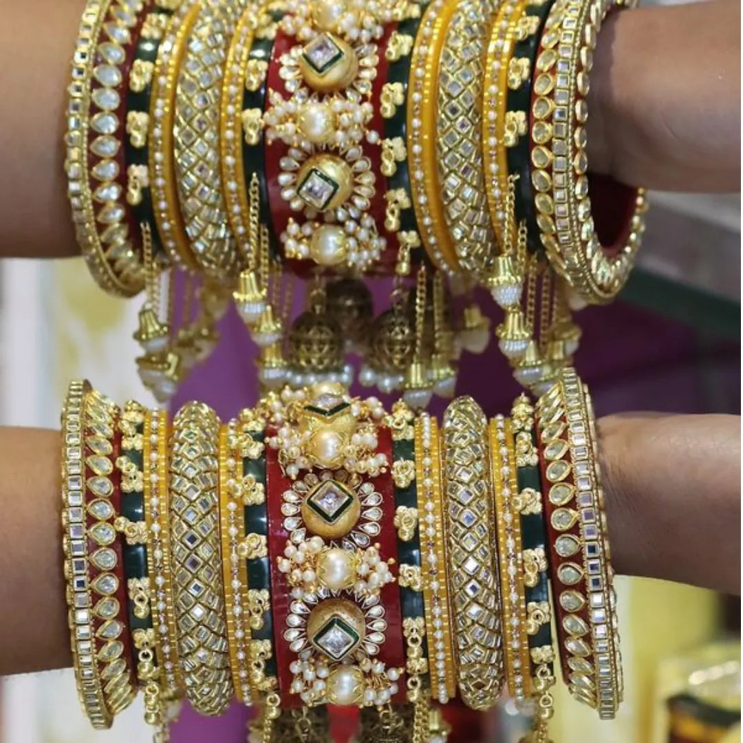 Royal Rajwadi Bridal Bangle Set Best Quality Taj Bridal Store