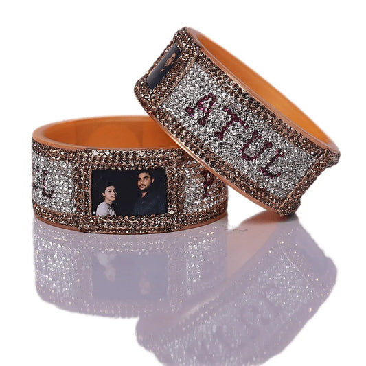 Beautiful Name and Photo Bangle Pair (Pack of 2)