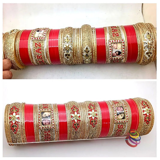 Name and Photo Punjabi Chura in Beautiful Design Taj Bridal Store