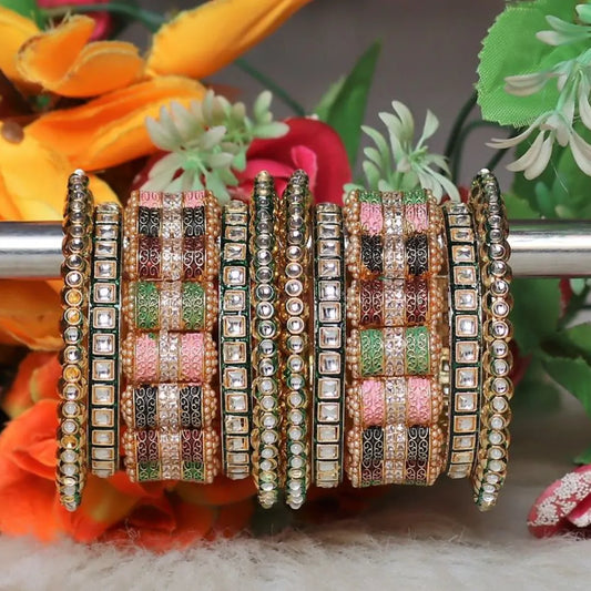 Best Brass Bangles with Meenakari Work