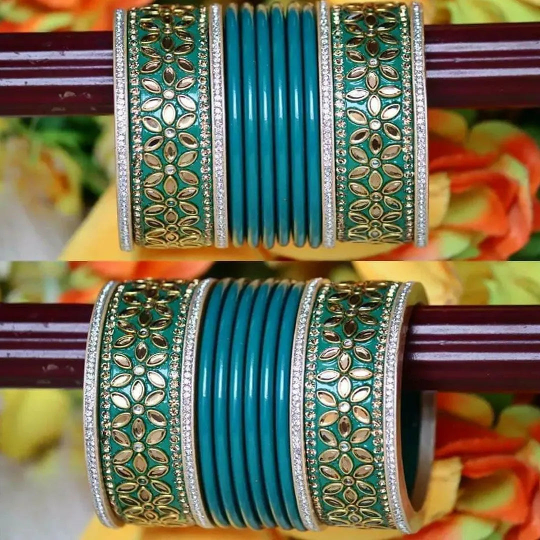 Best Lac Kundan Punjabi Chuda For Wedding (Pack Of 24)