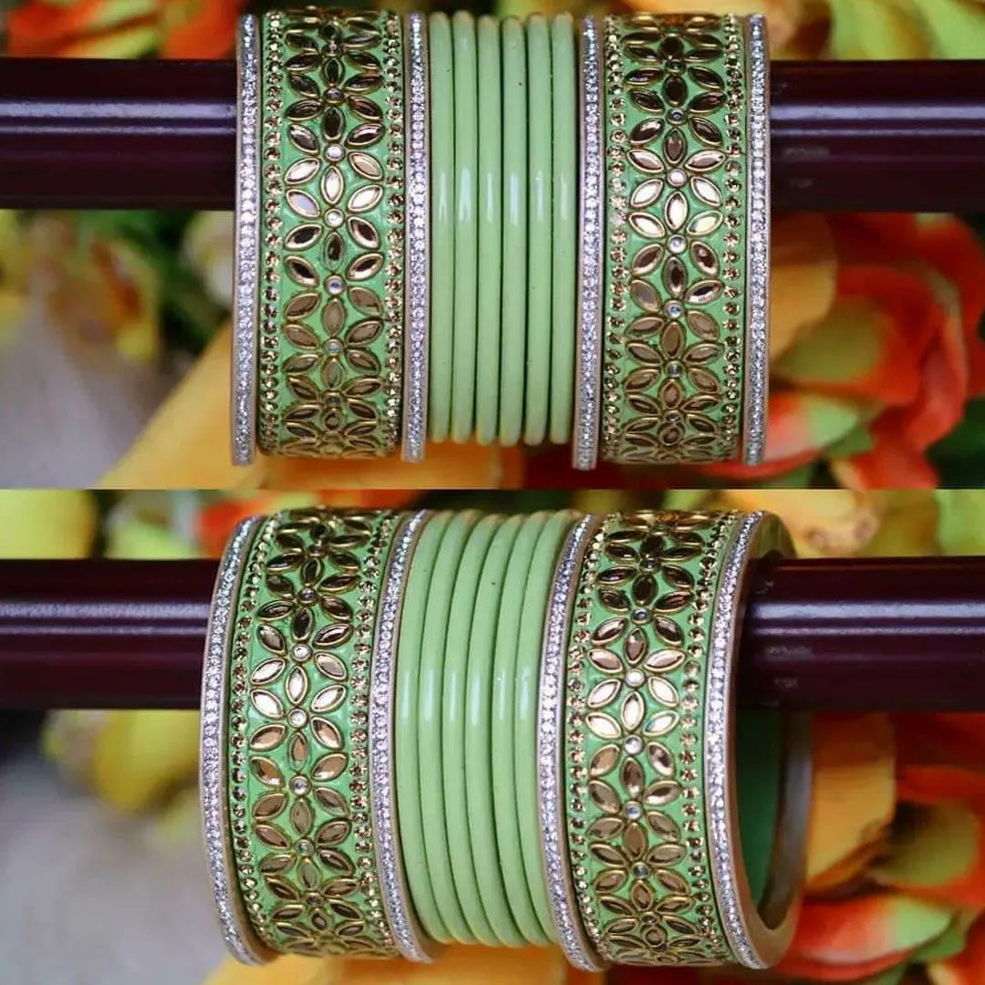 Best Lac Kundan Punjabi Chuda For Wedding (Pack Of 24)