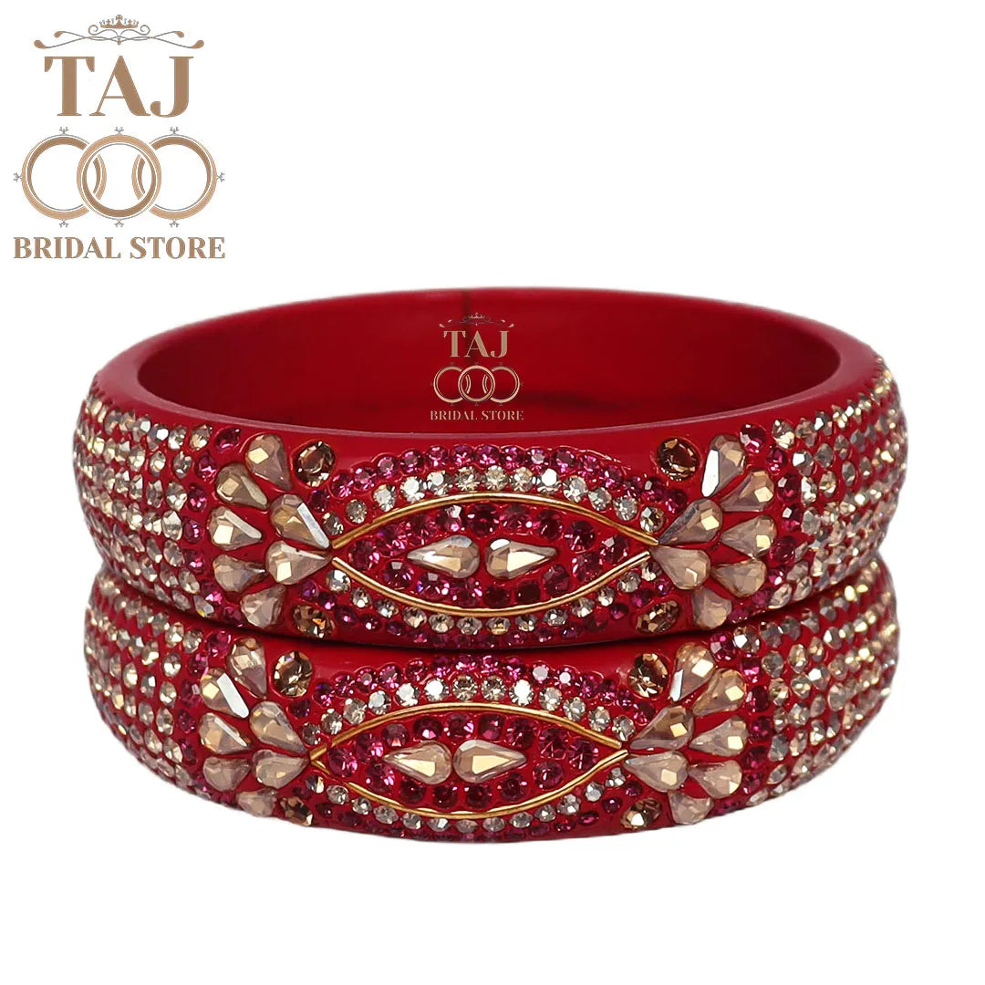 Rajasthani Lac Kada in Beautiful Latest Design (Pack of 2) Taj Bridal Store