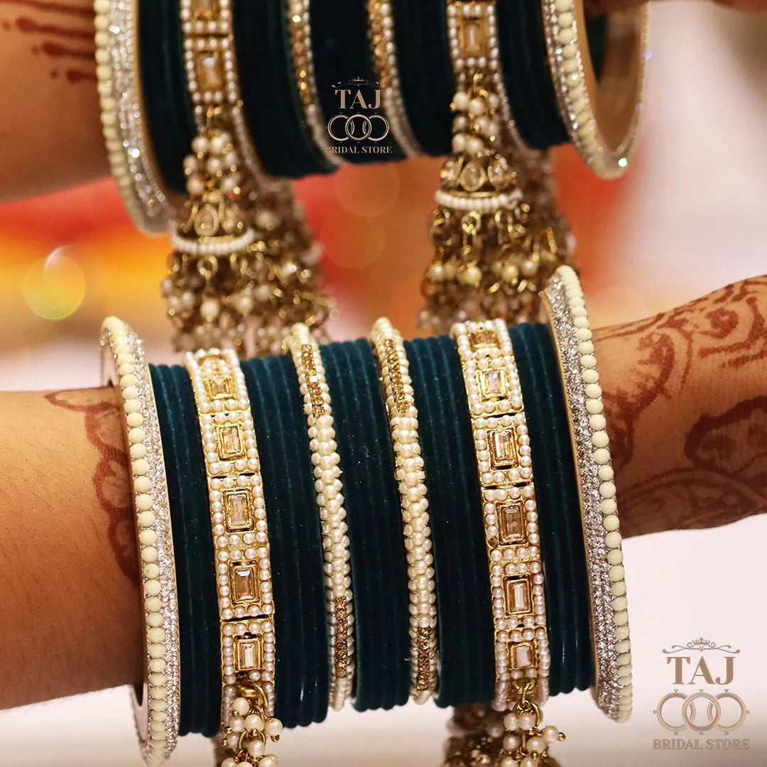Bridal Bangles in Brass with Beautiful Jhoomar Design