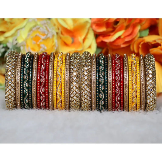 Lac Bangles in Beautiful Zig Zag Design for Bride Taj Bridal Store