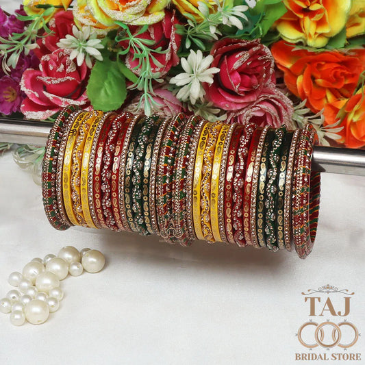 New Design Rajasthani Lac Bangle Set (Pack of 30) Taj Bridal Store