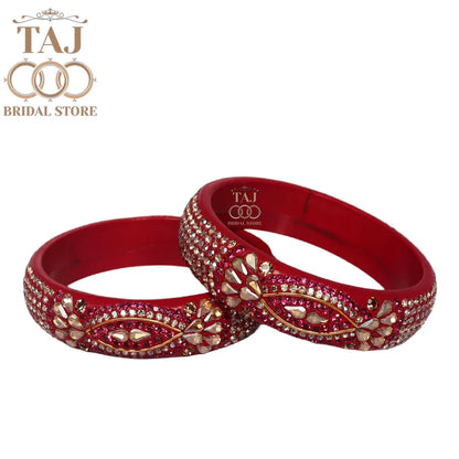 Rajasthani Lac Kada in Beautiful Latest Design (Pack of 2) Taj Bridal Store