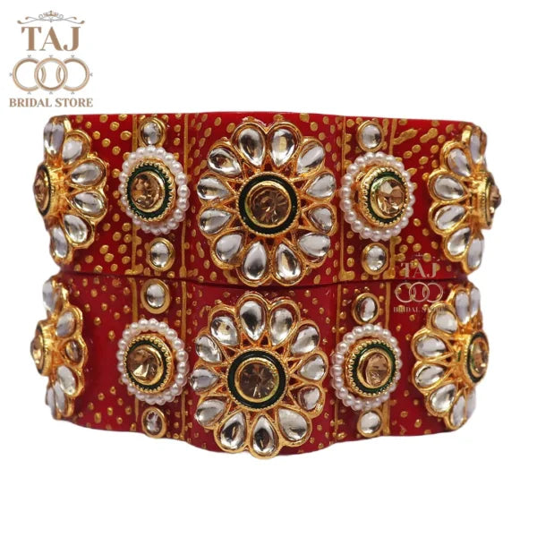 Seep Kada for Women in Beautiful Kundan Design (Pack of 2) Taj Bridal Store