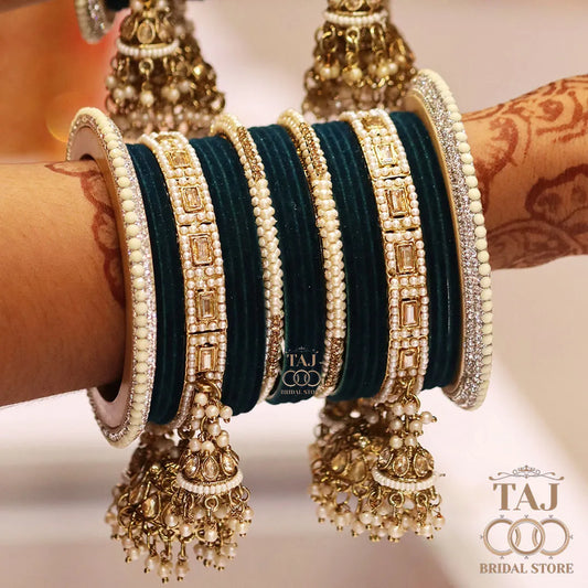 Bridal Bangles in Brass with Beautiful Jhoomar Design