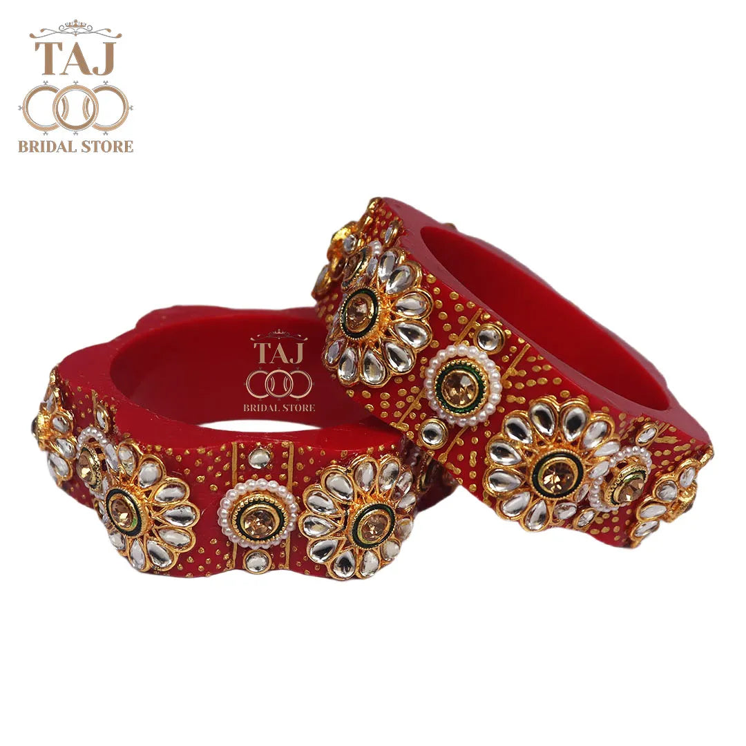 Seep Kada for Women in Beautiful Kundan Design (Pack of 2) Taj Bridal Store