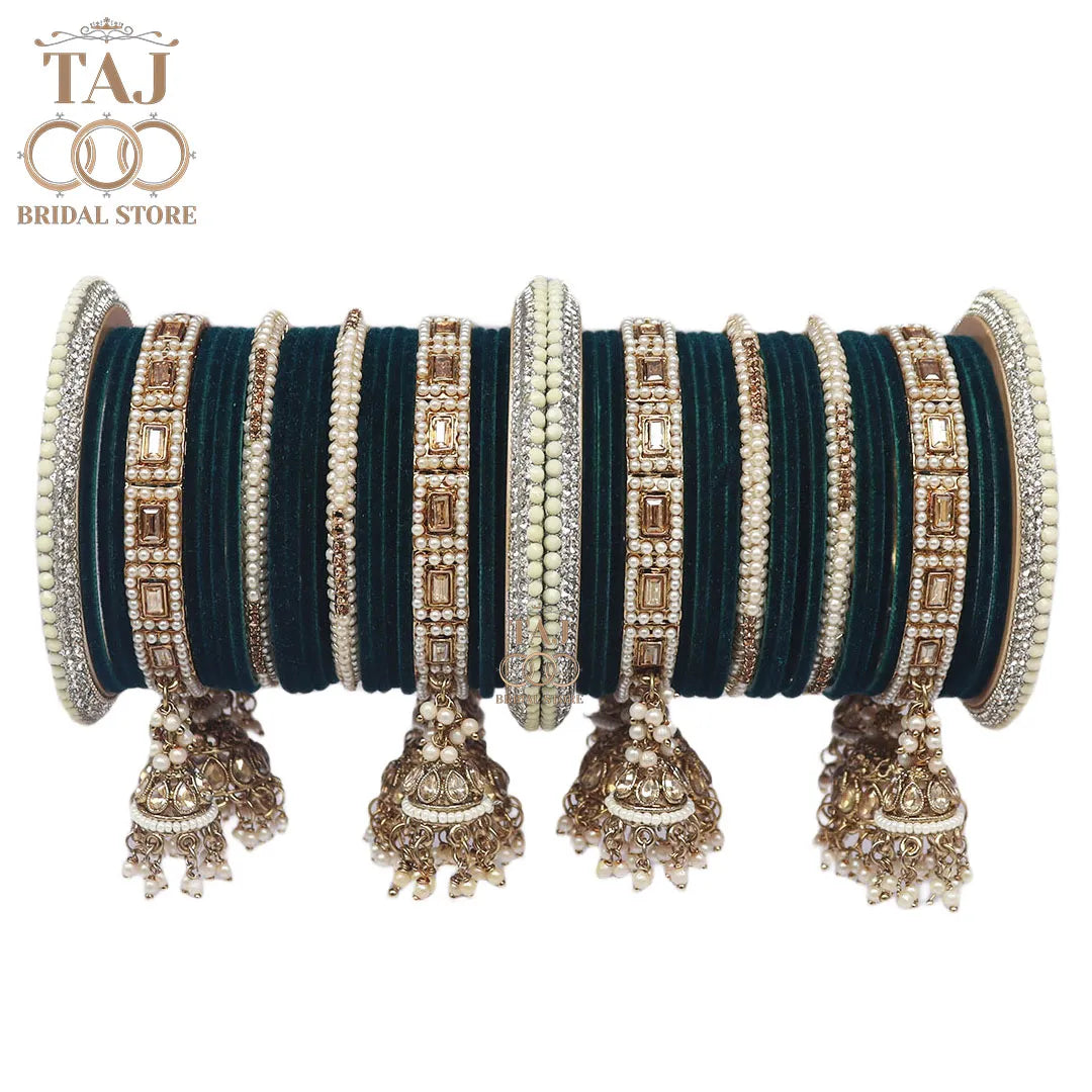 Bridal Bangles in Brass with Beautiful Jhoomar Design