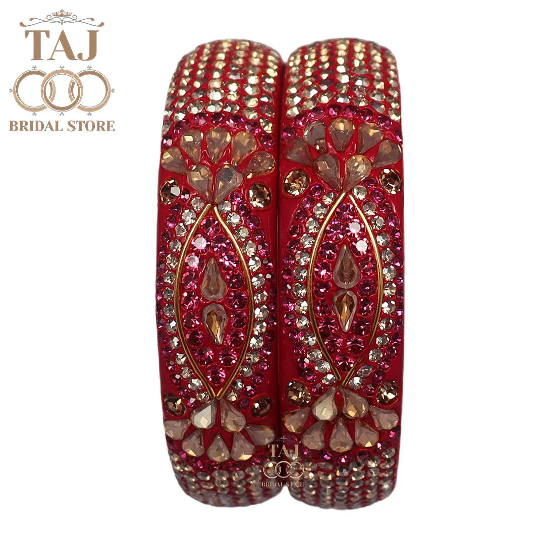 Rajasthani Lac Kada in Beautiful Latest Design (Pack of 2) Taj Bridal Store