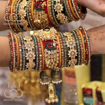 Wedding Bangles with Best Peacock and Jhoomer Design