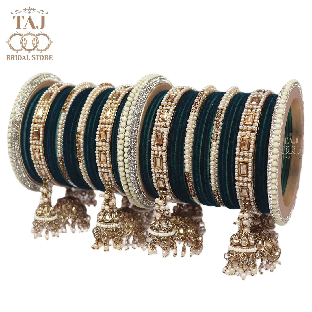 Bridal Bangles in Brass with Beautiful Jhoomar Design