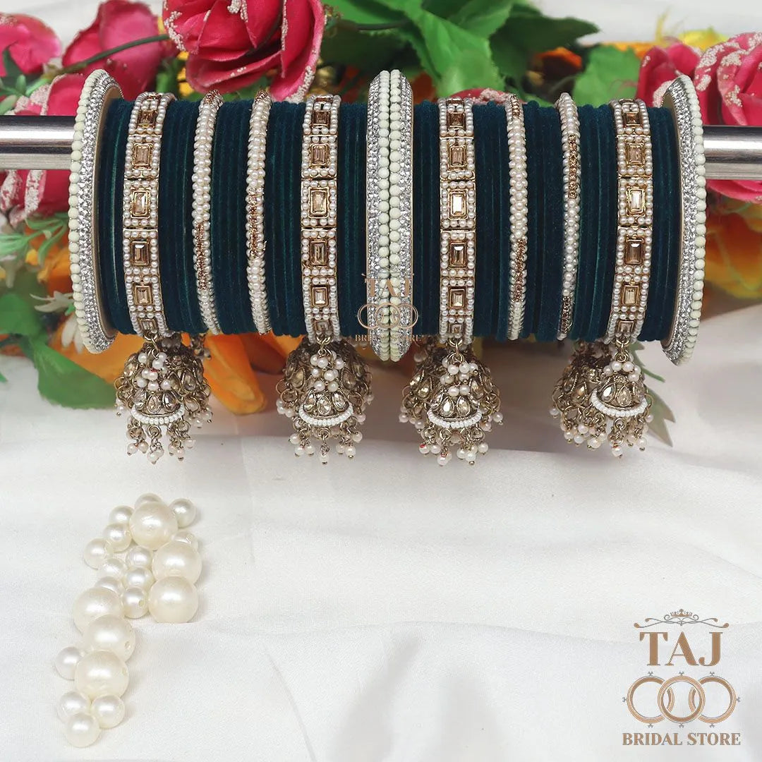 Bridal Bangles in Brass with Beautiful Jhoomar Design