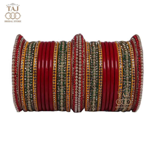 Rajasthani Beautiful Lakh Bangle Set (Pack Of 24)